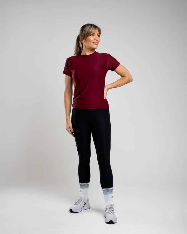 Pace Tee Burgundy