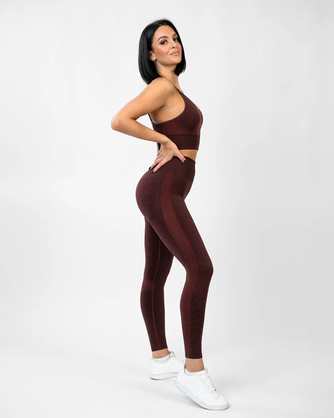 Seamless Booster Melange Tight Ruby