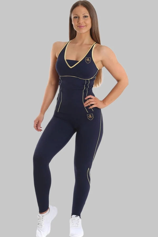 Goldline Navy Sculpting Tank