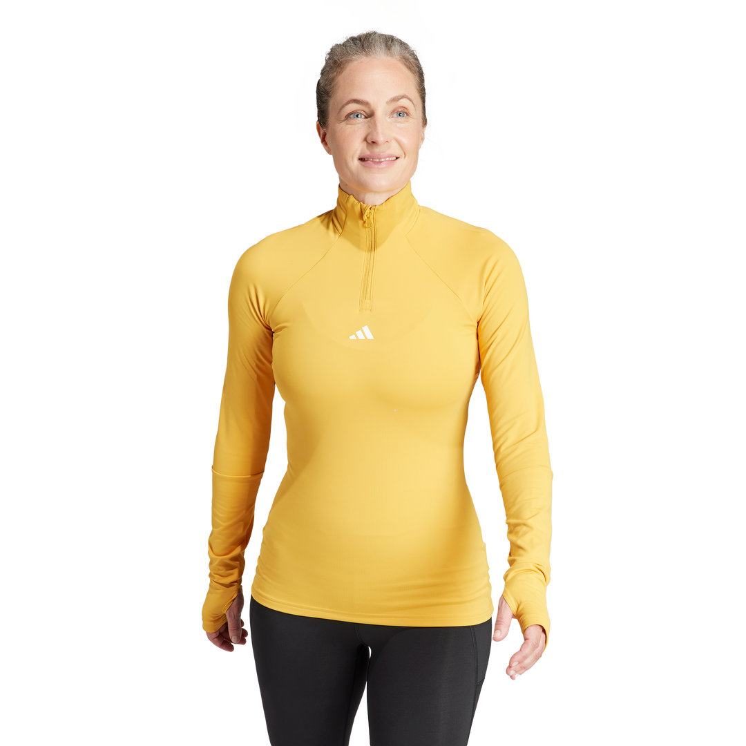 adidas Techfit 1/4 Zip Long Sleeve Training Top Preyel