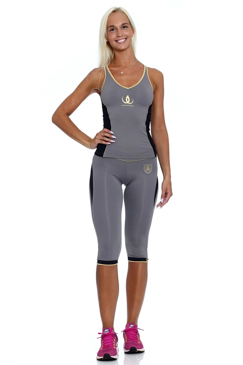 Slimline Sculpting Tank Grey
