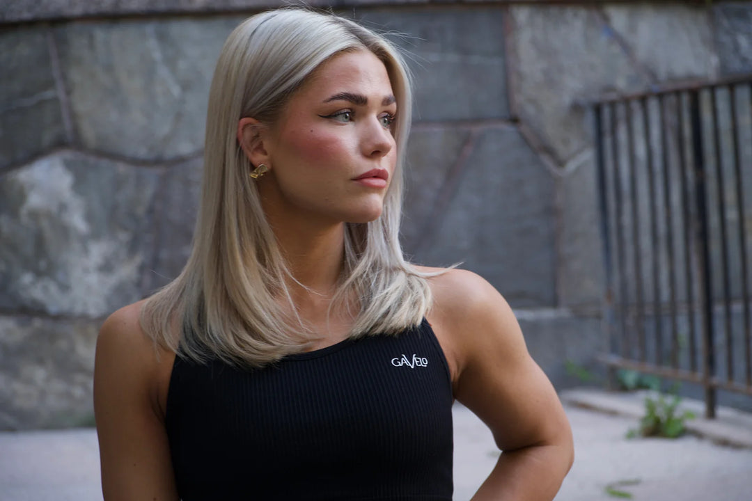 Ribbed Seamless Sport Bra Black