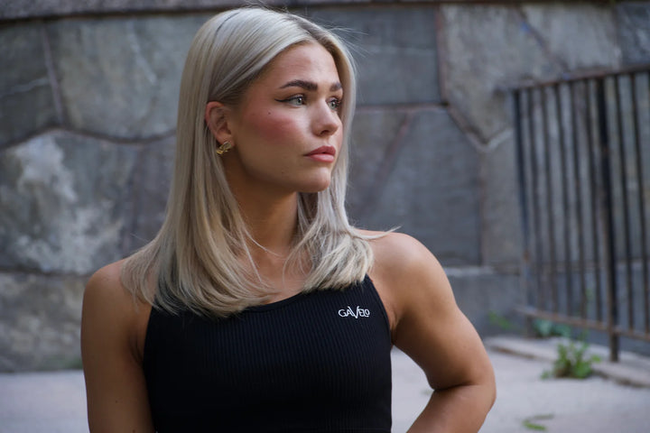 Ribbed Seamless Sport Bra Black