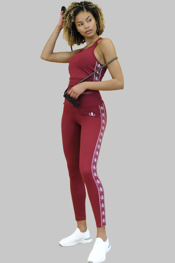 Lux Maroon Training Tights