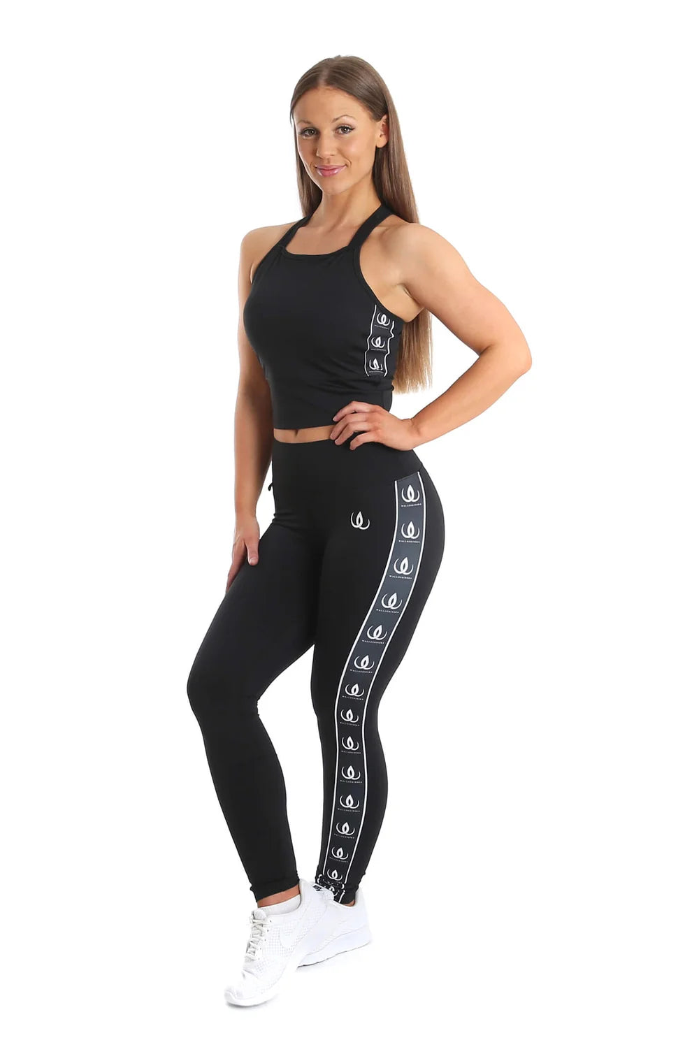 Lux Crop Top Black/white