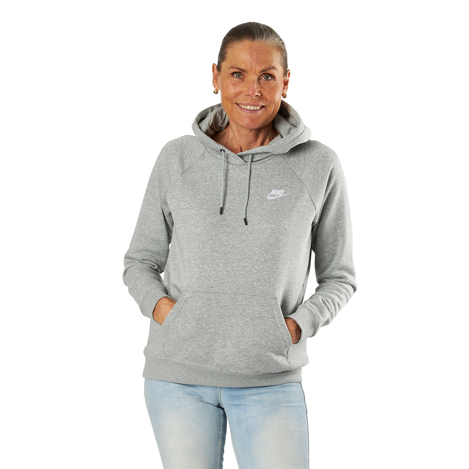 nike essential logo overhead hoodie women's