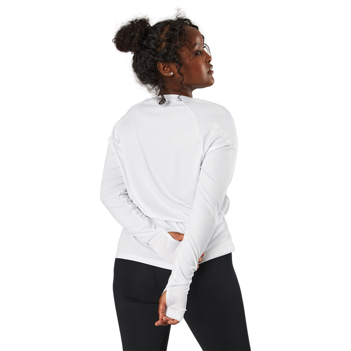 Active Logo Long Sleeve White