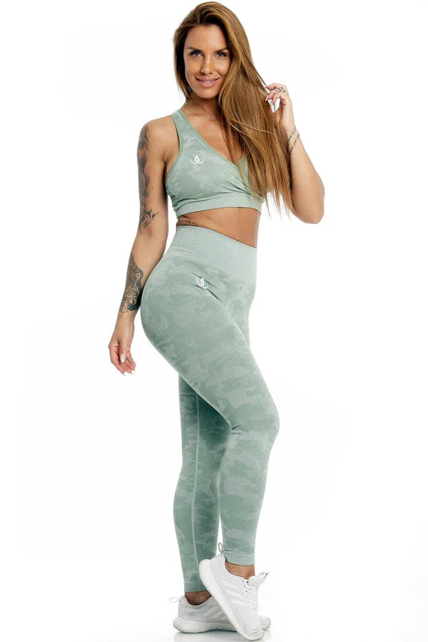 Seamless Camou Top Mint