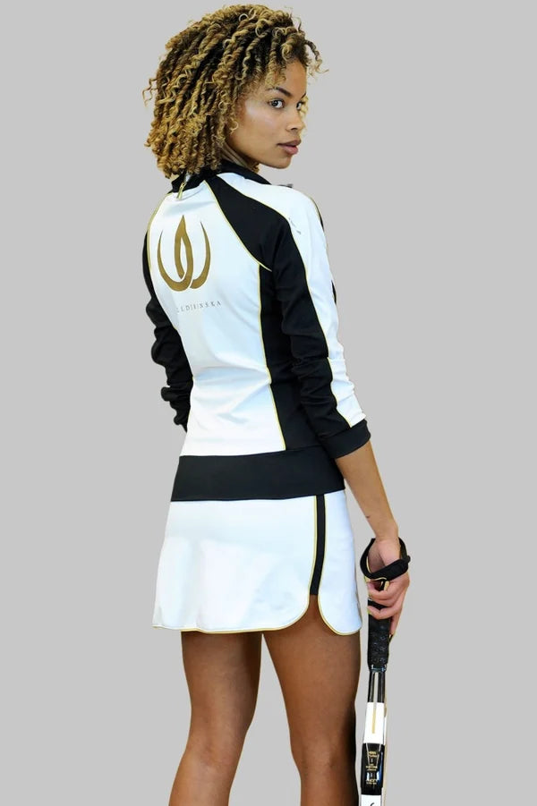 Slimline White Court Skirt