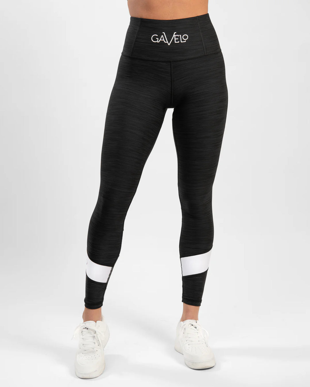 Black & White Swirl Tights Black