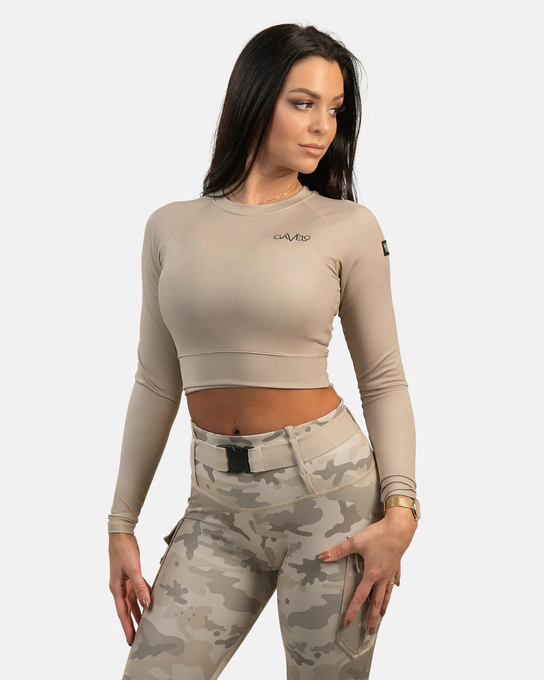 Cropped Long Sleeve Sand Dune