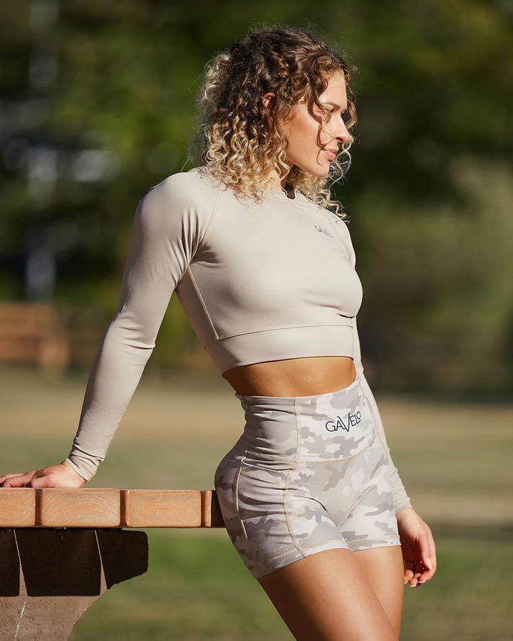 Cropped Long Sleeve Sand Dune