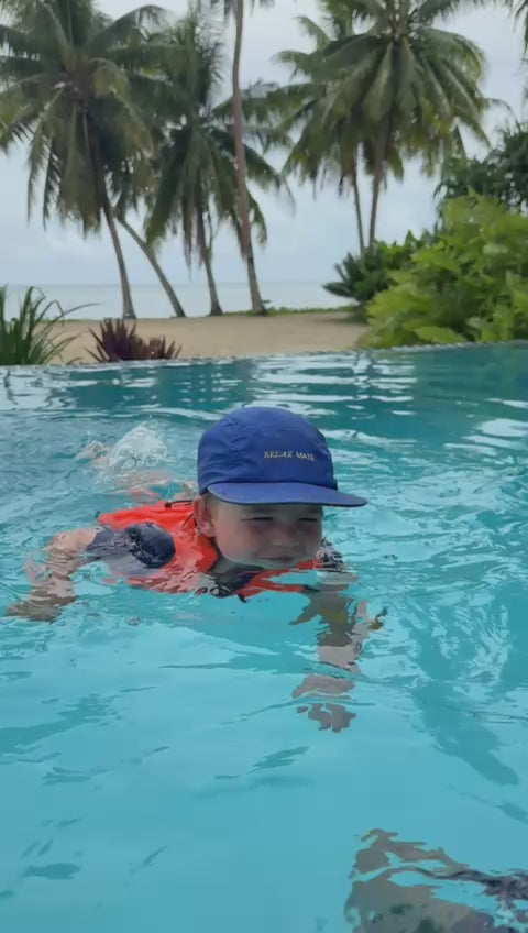 Swim Vest Orange/Navy