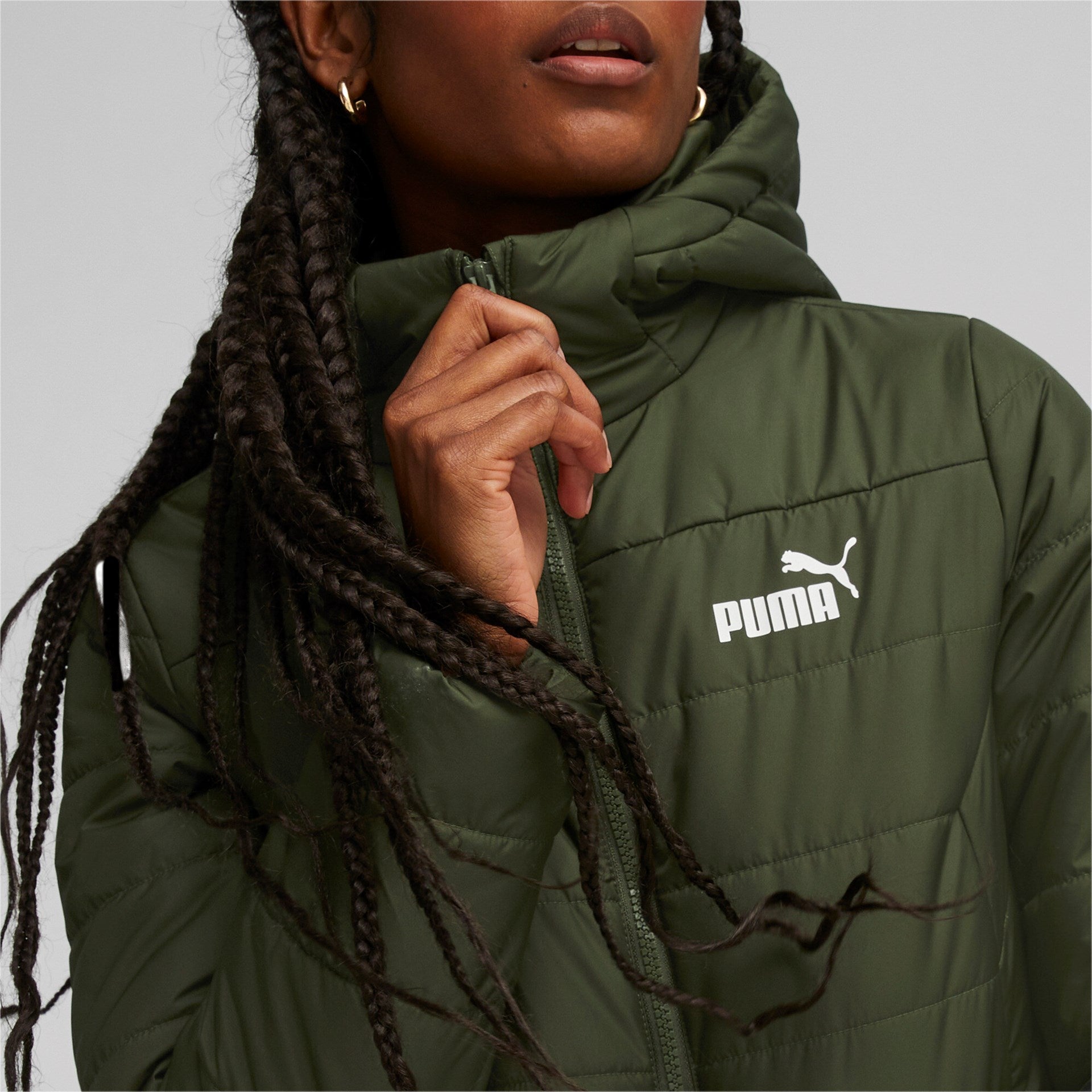 Puma padded shop hooded jacket