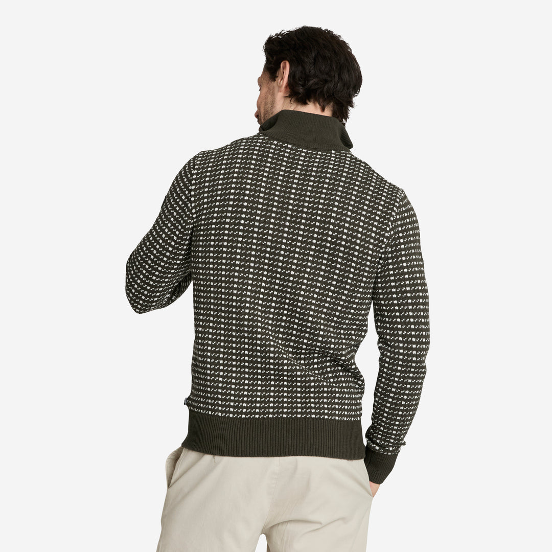 Scott Sweater Dark Olive Knit