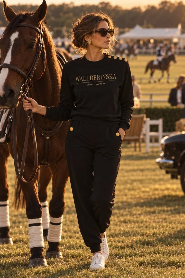 Edge Gold Button Pants Black/gold