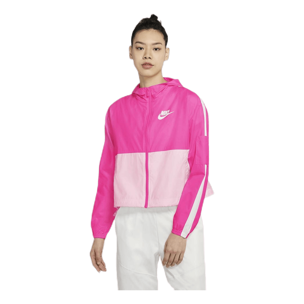 Pink and sales white nike windbreaker