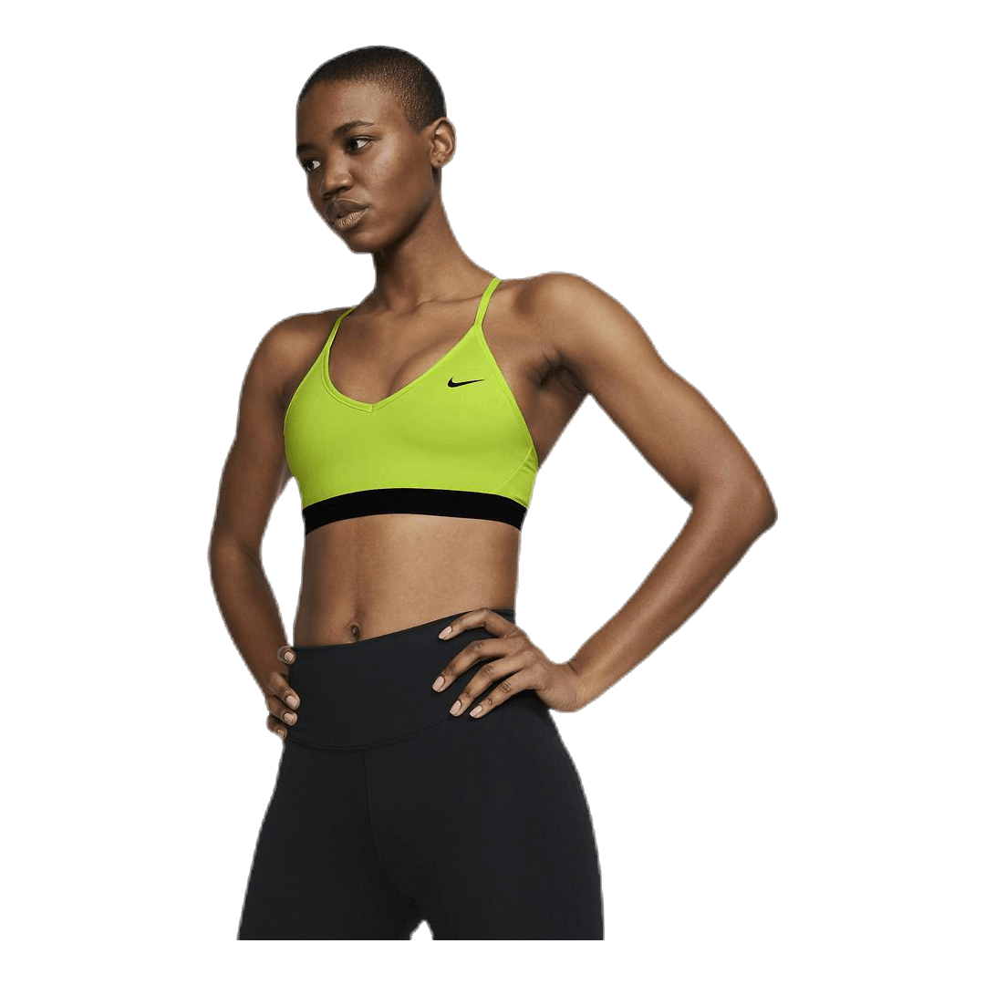 Nike Dri-Fit Swoosh Sports Bra Neon Yellow Size L  Nike pros sports bras,  Green sports bras, High support sports bra
