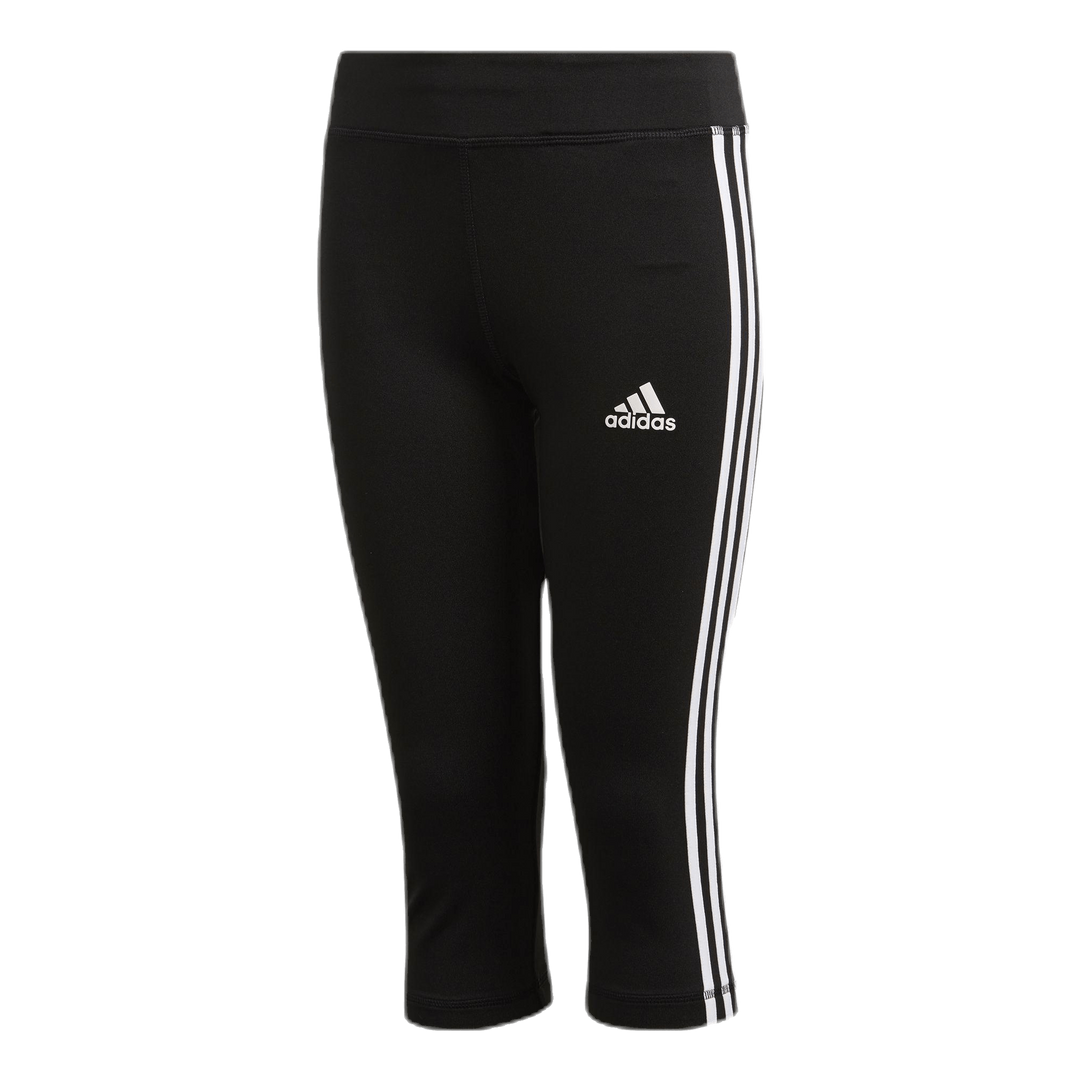 adidas TR EQ 3 Stripe Capri Youth White Black Sportamore