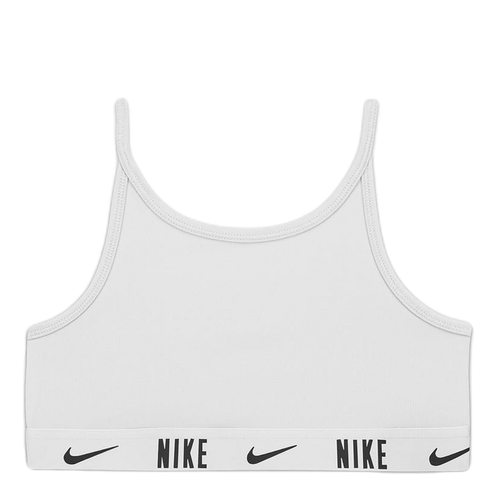 Trophy Big Kids' (Girls') Sports Bra WHITE/WHITE/BLACK