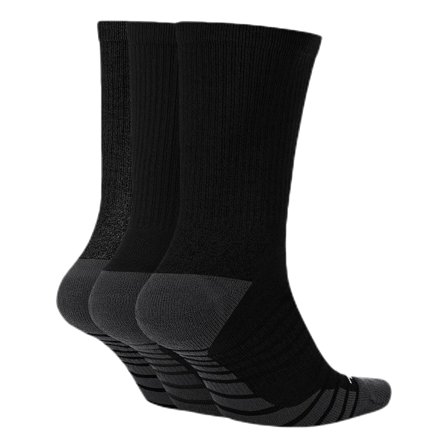 Everyday Max Cushioned Training Crew Socks (3 Pairs) BLACK/ANTHRACITE/WHITE