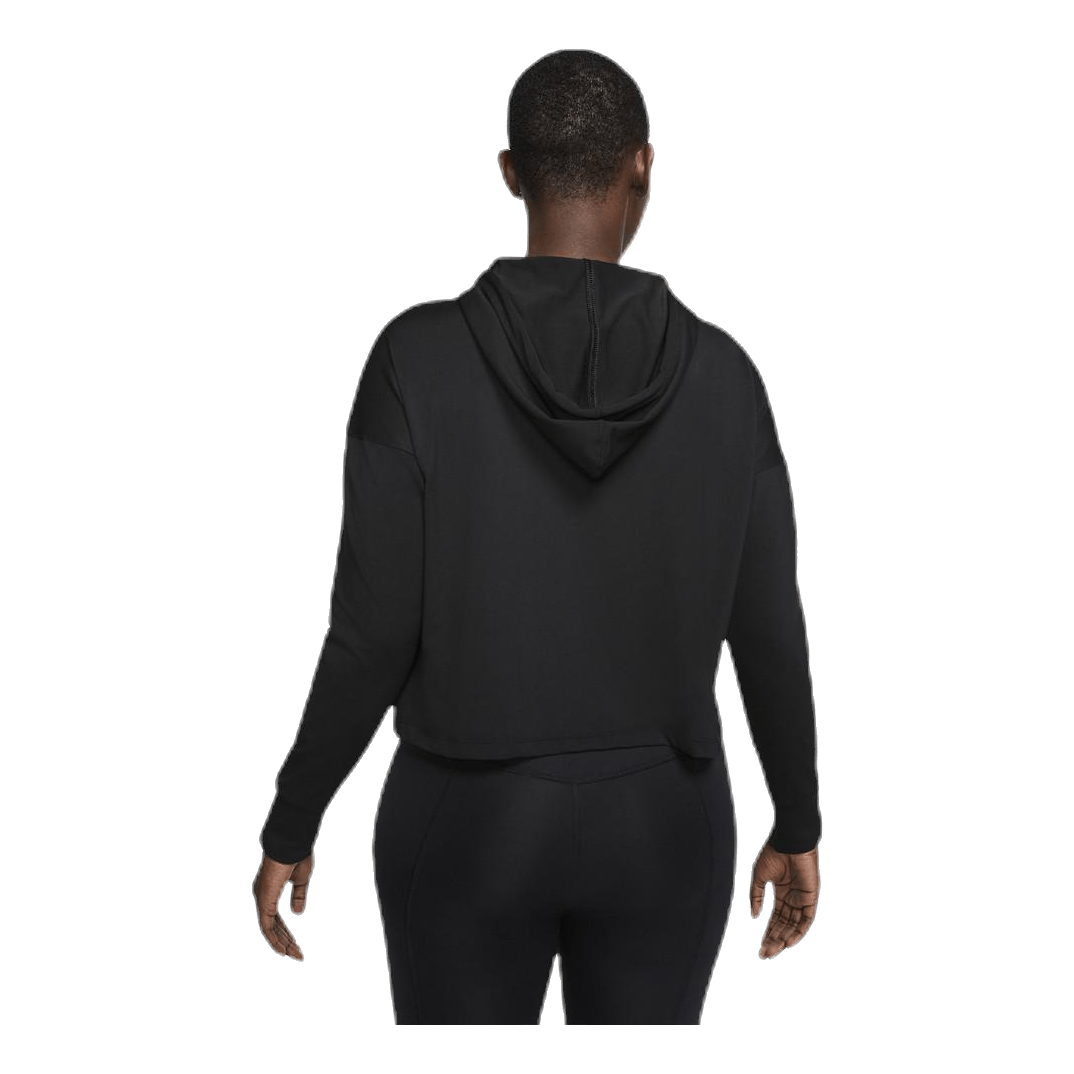nike yoga jersey crop hoodie