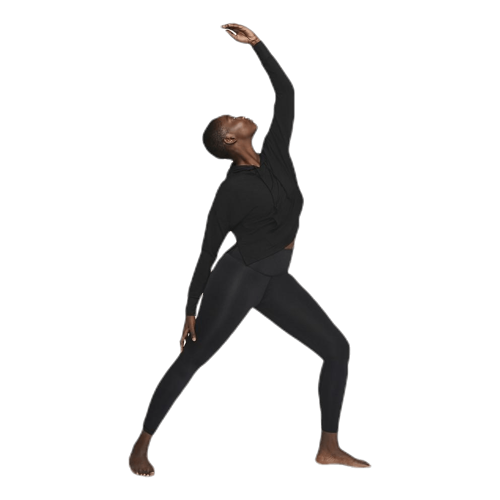 nike yoga jersey crop hoodie