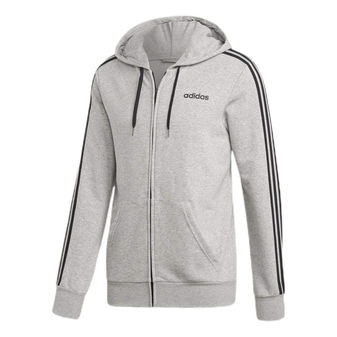 Essentials 3 Stripes Fullzip French Terry Medium Grey Heather / Black