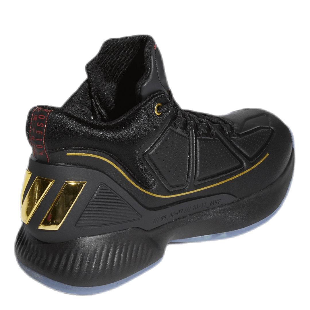 D Rose 10 Core Black / Gold Metallic / Scarlet