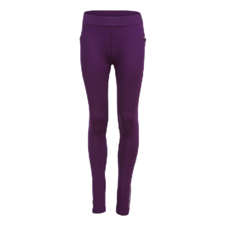 Iridescent Zipper Legging Purple