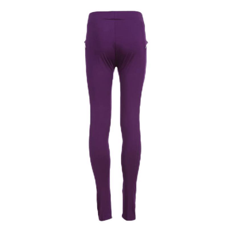 Iridescent Zipper Legging Purple