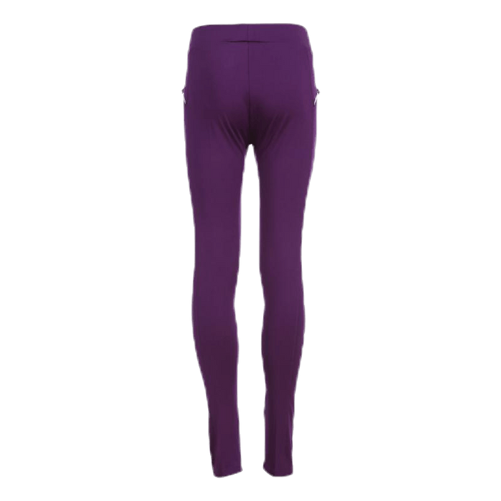 Iridescent Zipper Legging Purple