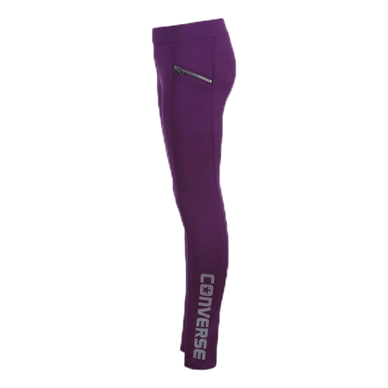 Iridescent Zipper Legging Purple