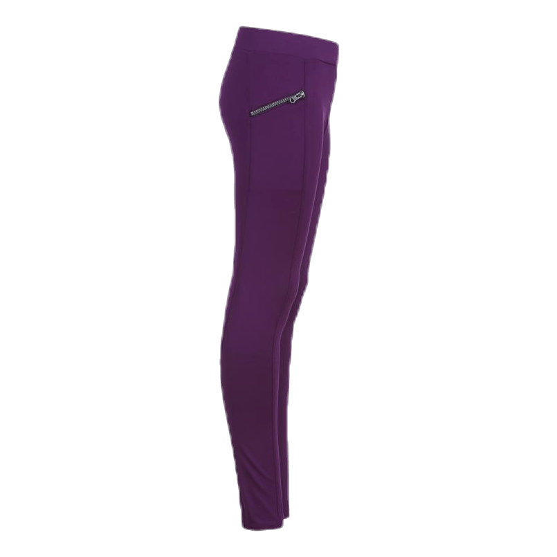 Iridescent Zipper Legging Purple