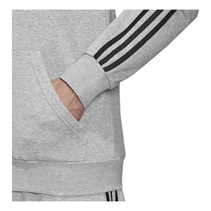 Essentials 3 Stripes Fullzip French Terry Medium Grey Heather / Black