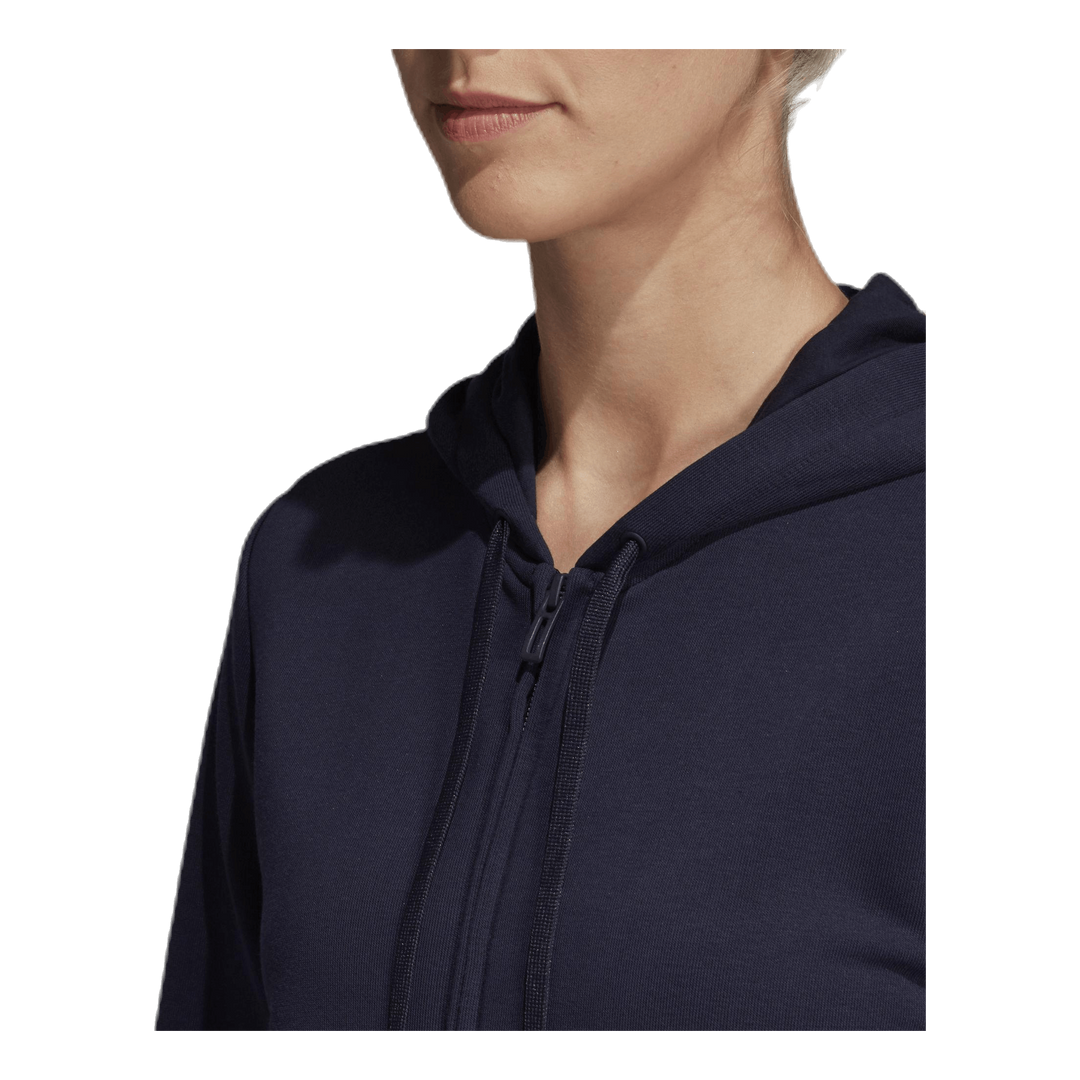adidas Essentials Linear Full Zip Hoodie Legend Ink White Sportamore