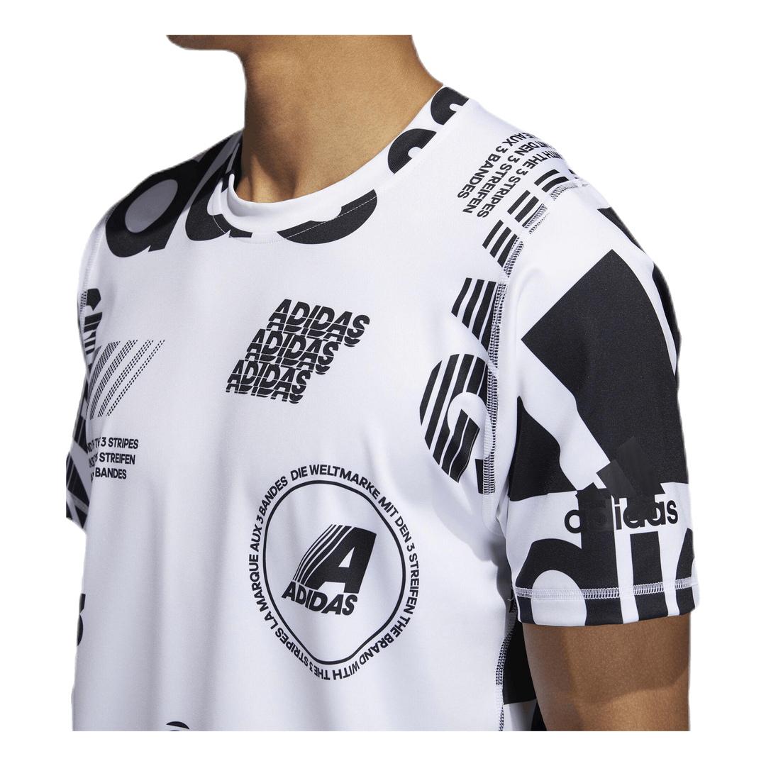 adidas Daily AOP Tee White Black Sportamore