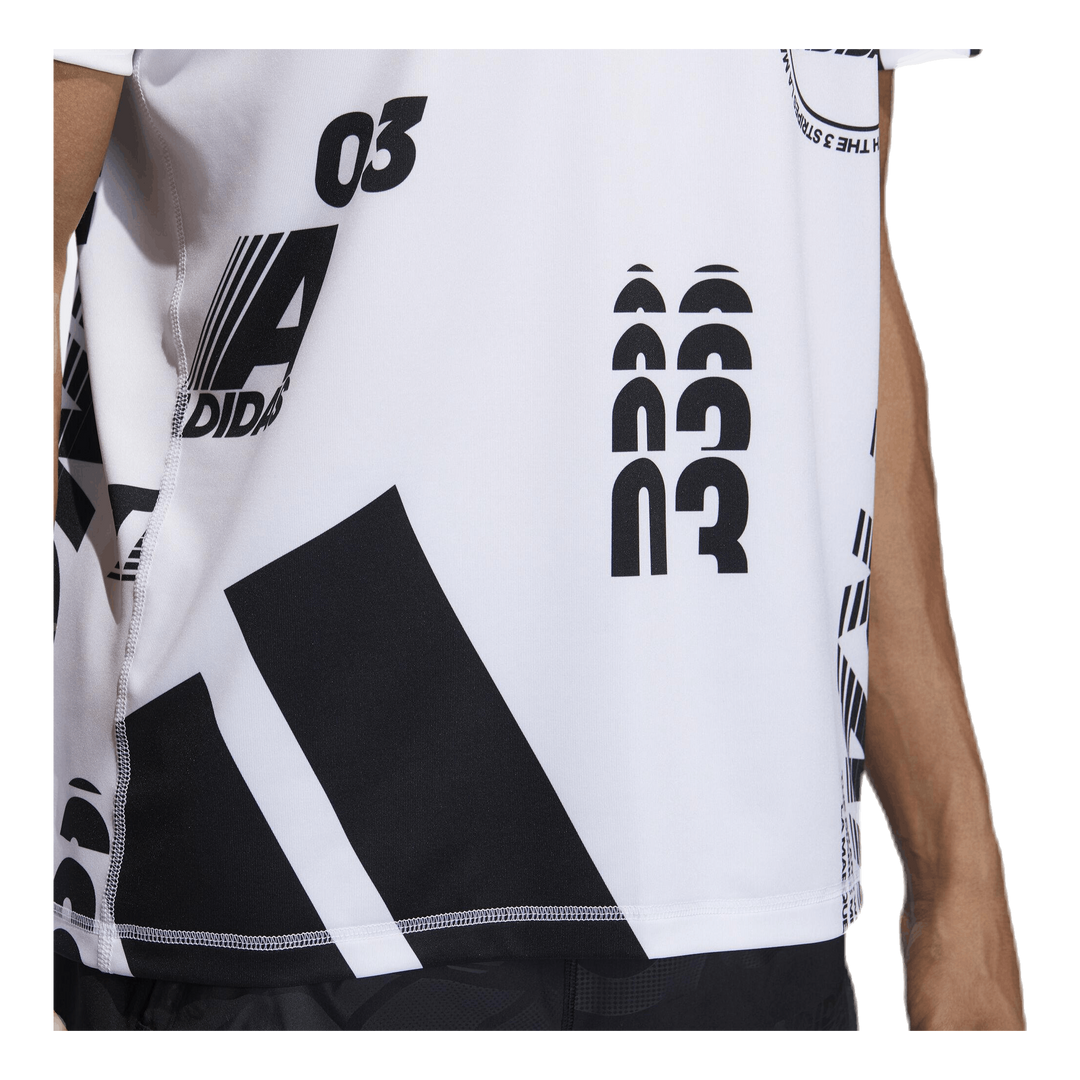 adidas Daily AOP Tee White Black Sportamore
