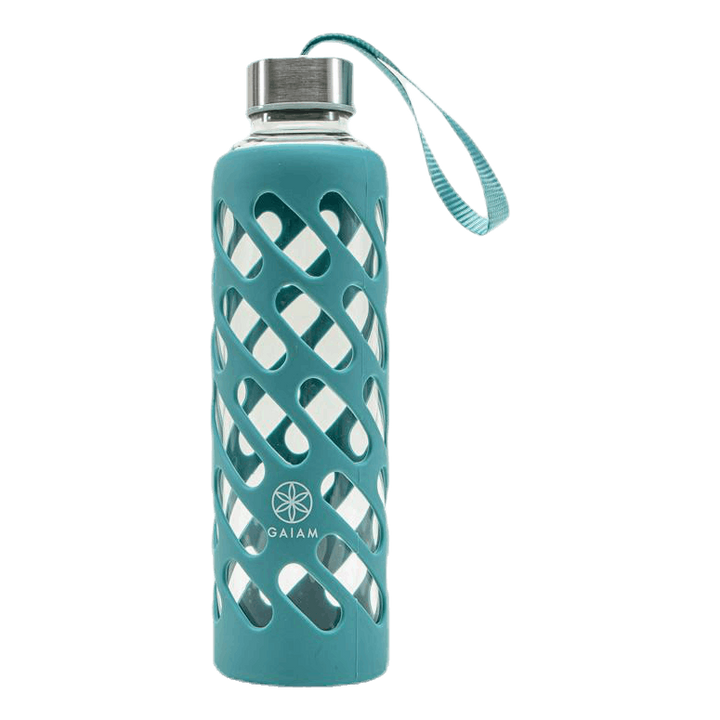 Sure Grip Glass Water Bottle Viridian Blue