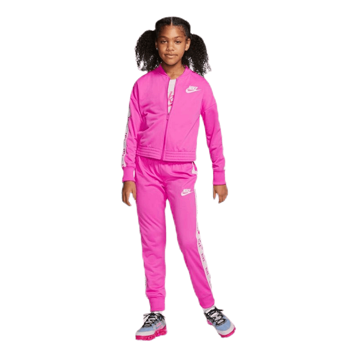 Girls Tricot Essential Tracksuit Pink