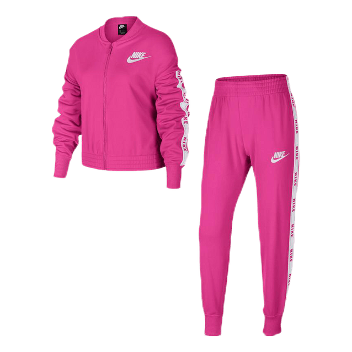 Girls Tricot Essential Tracksuit Pink