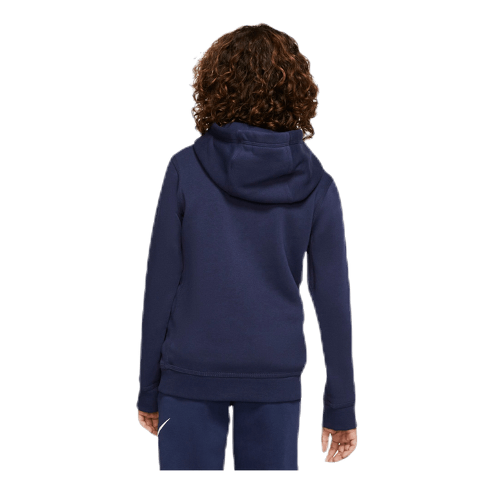 Club Fleece Hoodie Junior Blue/White