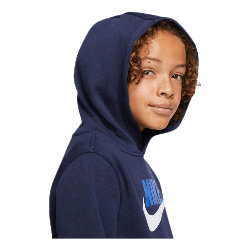 Club Fleece Hoodie Junior Blue/White