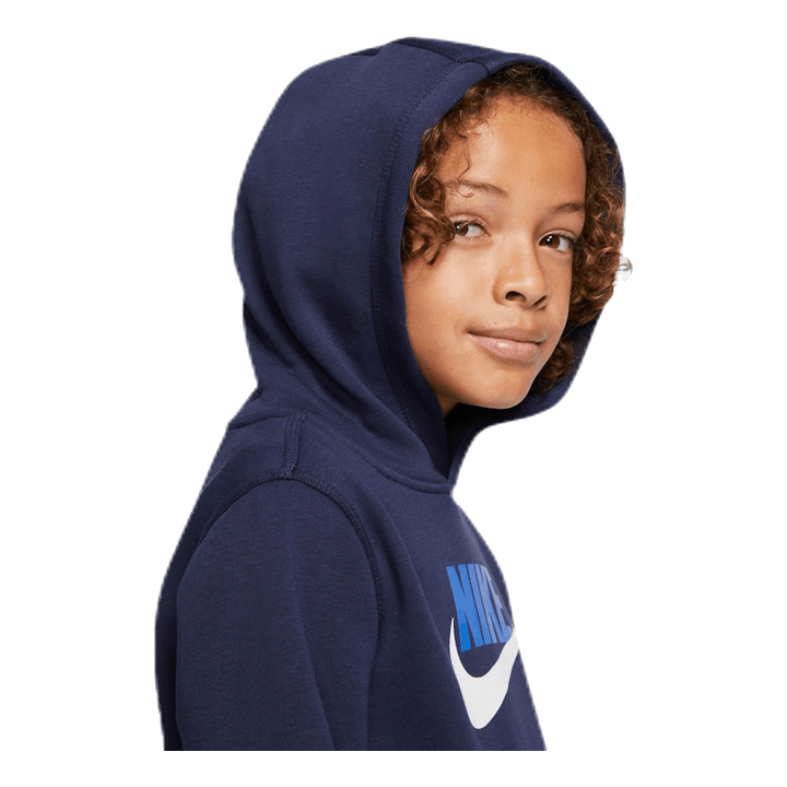 Club Fleece Hoodie Junior Blue/White