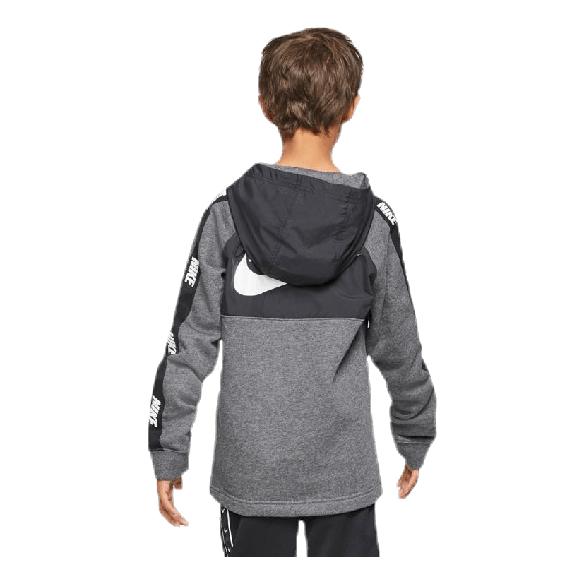 Hybrid 1/2 Zip Fleece Junior Black/Grey