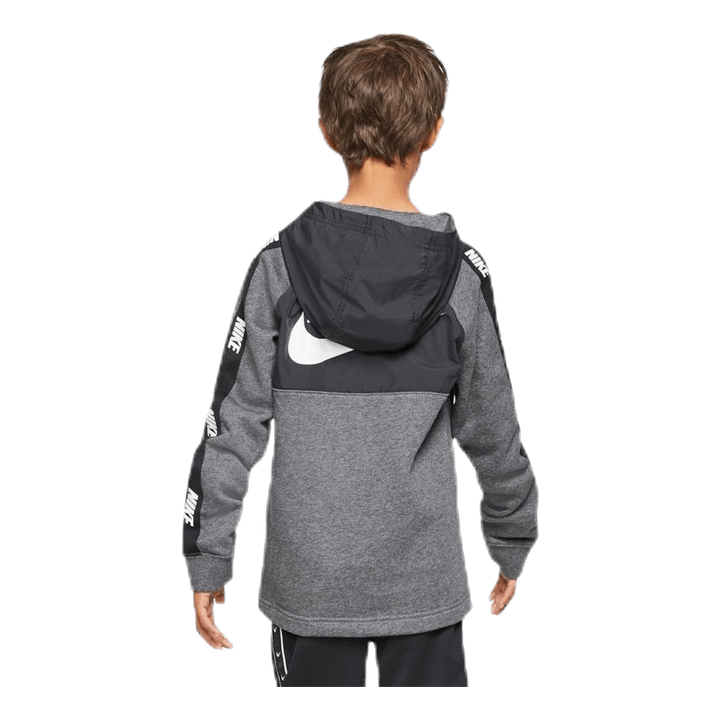 Hybrid 1/2 Zip Fleece Junior Black/Grey