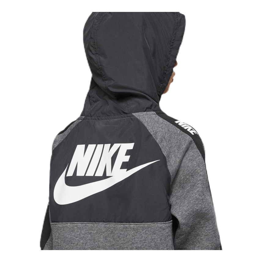 Hybrid 1/2 Zip Fleece Junior Black/Grey