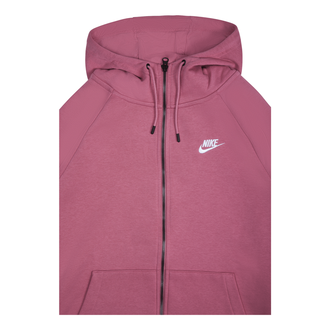 Essential Zip Hoodie Plus White