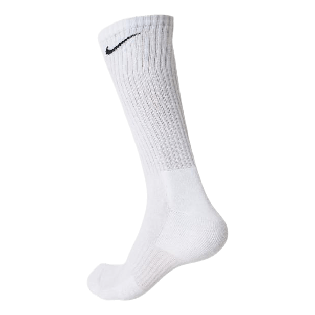 Everyday Cushioned Training Crew Socks (6 Pairs) WHITE/BLACK