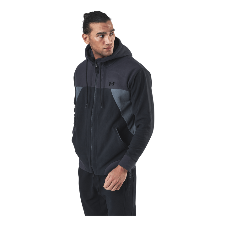 Recover Fleece Fz Hoodie Black